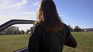 On our road trip horny teen sucked my cock swallowed every drop in the garden pov amateurs