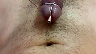 young solo girl with small waist hits amazing urethral orgasm