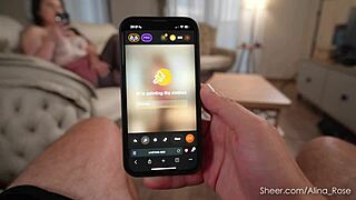 Aunt Alina's Heart Aches Seeing Nephew Jerk to Her Big Tits