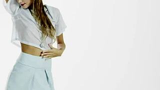 Ever wonder how this petite model heels on fingers clit to screaming orgasms backstage?