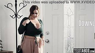 Huge boobs bbw milf pays lost bet with rough threesome cocksucking big tits bff!