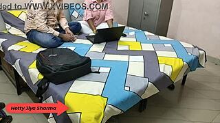 Jiya Sharma Moans Loud as Boyfriend Pounds Hostel Pussy Hard!