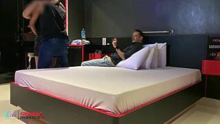 Young Black Stud Bangs Cougar Wife While Cuck Watches in Lingerie