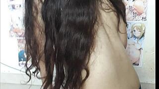 wanna see this cute petite teen's shaved pussy close up? homemade pics