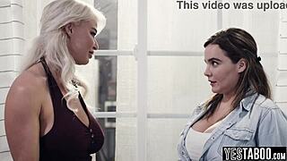 Huge boobs bbw milf pays lost bet with rough threesome cocksucking big tits bff!