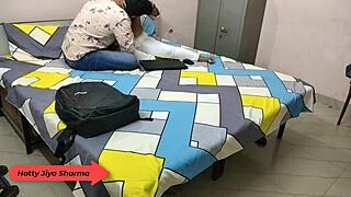 Jiya Sharma Moans Loud as Boyfriend Pounds Hostel Pussy Hard!