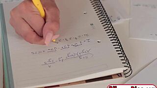 big cock tutor stuffs ohana petite's tiny shaved pussy in rough doggystyle