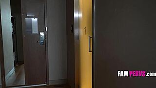 Step uncle cant resist tiny petite slut spreading wet pussy on his bed