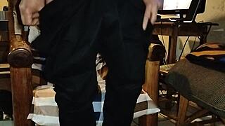 watch this mature guy stroke his massive throbbing cock naked and desperate for release