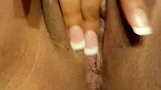 horny 18+ bbw latina rubs juicy pussy while eyeing chocolate friend