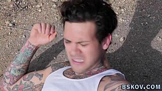 Inked Pornstar's Tight Pussy Creampied After Blowjob