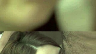 super close-up blowjob ends with cumshot in mouth