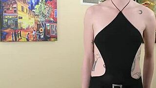 kit summers slays in tiny black bodysuit and goth miniskirt part 2 🔥😈