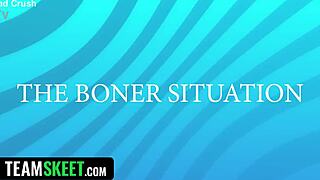 whoa stepdaughters shocked by stepdads rock hard boner surprise