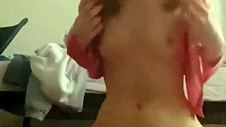 Horny teen slowly teases dildo into her dripping solo pussy