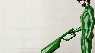 Guy Straps Into Rotating Machine For Intense Gay Pounding Action