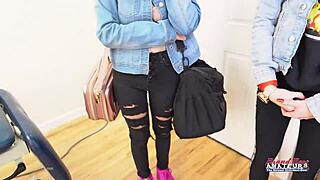 Wanna See Skinny Blonde and Cute Brunette Suck Tits and Twats?