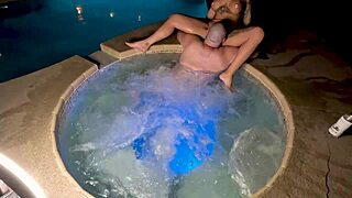 damn deliah grace's curvy blonde body gets creampied doggystyle in hot tub