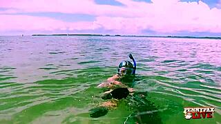 damn i'm penny pax and getting so horny underwater masturbating my gaping milf pussy