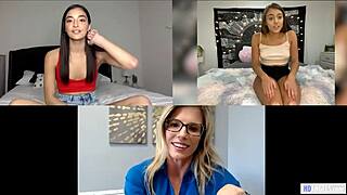 emily willis cory chase and gia derza tease hairy pussies on webcam