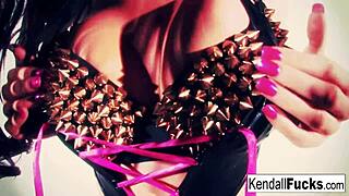 Kendall's Stocking Tease Sparks Brunette's Solo Pussy Masturbation Fetish Cravings