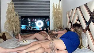 my girlfriend's best friend drops to knees sucking my cock like a pro colombian slut