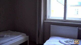 prague streets lead to hot brunette's cash fuck with older guy outdoors