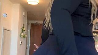 Pawg stretches pants until they rip
