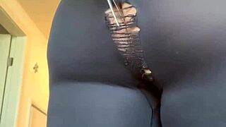 Pawg stretches pants until they rip