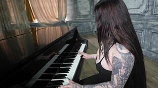 Piano Session Turns Into All-Holes Hardcore Fuck And Facial Cumshot