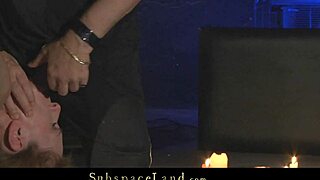 Russian slave slut screams through brutal anal spanking bondage and domination whipping