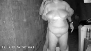 hidden camera catches stepmom fucking stepson in alley passionately