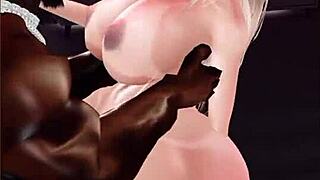 Big black cock punishes white slut ass hard in imvu