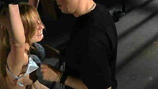 Russian slave slut screams through brutal anal spanking bondage and domination whipping