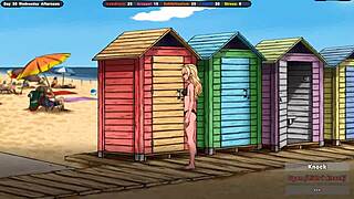 landlord sniffs tenant's panties under skirt then jerks onto her shoes