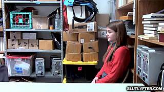 rosalyn sphinx rides lp officer's full cock cowgirl after office fingering deepthroat