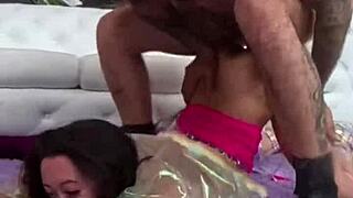 stunnig sage hunter begs nade nasty fuck her hard deepthroat anal