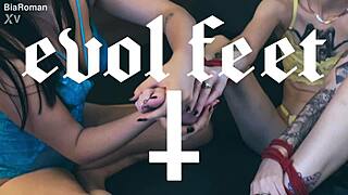 your foot fetish looks cute when she's choking on toes