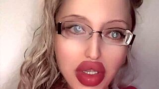 ever wonder what a russian crossdresser in lipstick and glasses does all night?