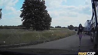 Rookie cop yearns for coworker threesome