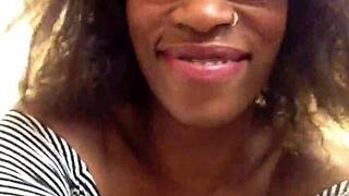 unsnap to reveal her tempting natural tits and tattooed curves