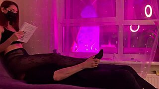 hey slave feel mistress sofi's full weight facesitting in nylons while she reads