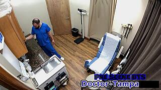 Dr. Tampa Examines Aria Nicole's Gaping Pussy and Ass in 2023 Yearly Physical with Latex Gloves and Barefoot Spreading