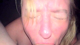 Epic Stamina Blowjob Bold Sucking Deepthroat to Huge Cumshot Swallow