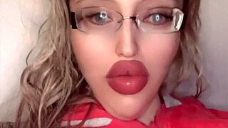 ever wonder what a russian crossdresser in lipstick and glasses does all night?