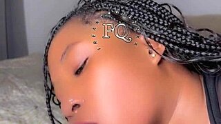 ebony big tits girl rides rose toy dildo in hot masturbation