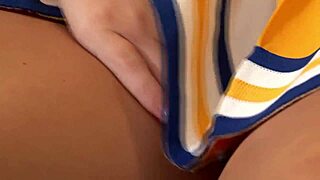 Freaky Cheerleader Deepthroats Football Stud's Massive Cock
