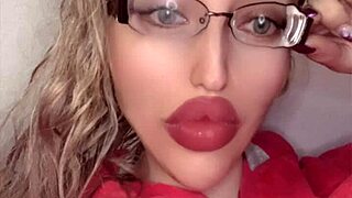 ever wonder what a russian crossdresser in lipstick and glasses does all night?