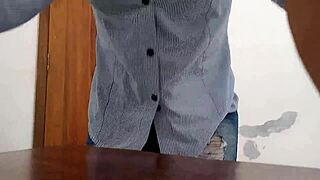 Sexy Mexican Milf Secretary Touches Herself Dirty in Boss's Office Waiting for Clients