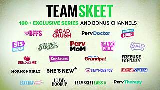 naughty blonde teen bends over for stepdad's monster cock help?